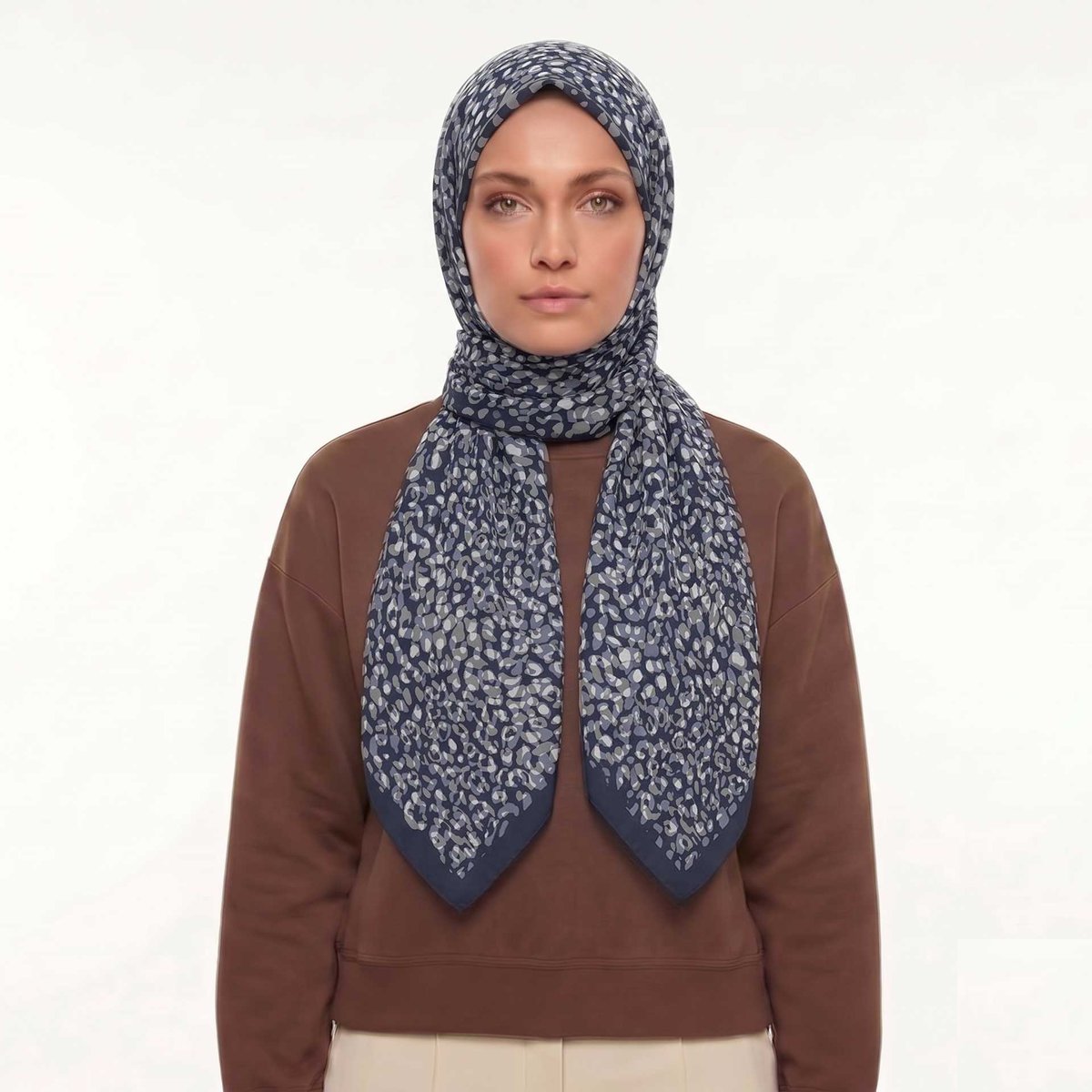 Mısırlı Eşarp - Leopar Krep Eşarp - Desen 10