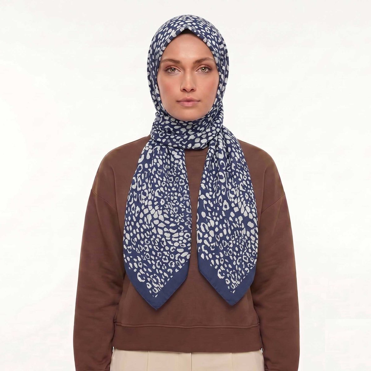 Mısırlı Eşarp - Leopar Krep Eşarp - Desen 11